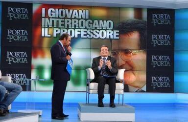 BRUNO VESPA GIORNALISTA ROMANO PRODI POLITICO UNIONE