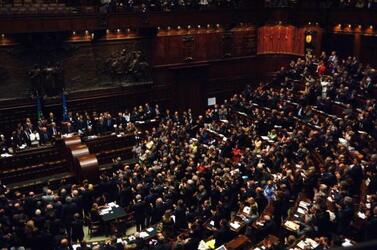 ELEZIONE PRESIDENTE DELLA REPUBBLICA AULA IN SEDUTA COMUNE FAUSTO BERTINOTTI FRANCO MARINI