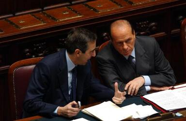 MAURIZIO GASPARRI SILVIO BERLUSCONI PRESIDENTE DEL CONSIGLIO