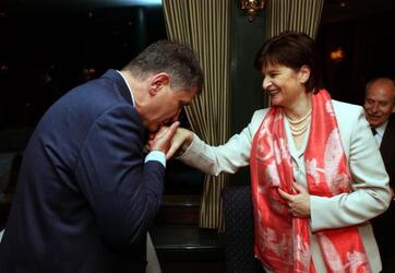 SUSANNE RIESS PASSER VICE CANCELLIERE FEDERALE AUSTRIACO ALLA CENA OFFERTA DAL MINISTRO PER LE POLITICHE COMUNITARIE PROF. ROCCO BUTTIGLIONE