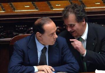 SILVIO BERLUSCONI PRESIDENTE DEL CONSIGLIO ROBERTO CALDEROLI POLITICO