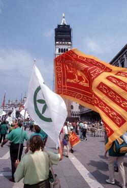 LEGA NORD MANIFESTAZIONE GUARDIA PADANA DEVOLUTION MILITANTI LEGHISTI