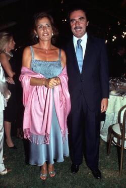 JOSE MARIA AZNAR PRIMO MINISTRO SPAGNOLO CON LA MOGLIE