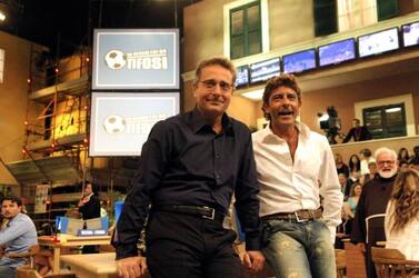 Paolo Bonolis nella trasmissione un mercoledi da tifosi Luca laurenti