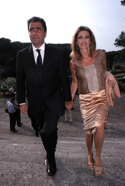 MARCO DE BENEDETTI CON LA MOGLIE PAOLA FERRARI