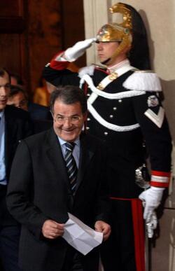 ROMANO PRODI POLITICO UNIONE CORAZZIERI