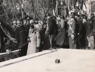 BENITO MUSSOLINI DUCE AI FUNERALI DI GABRIELE D ANNUNZIO 1938