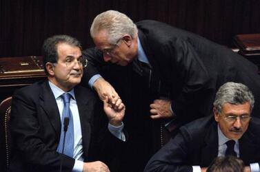ROMANO PRODI TOMMASO PADOA SCHIOPPA MASSIMO D ALEMA