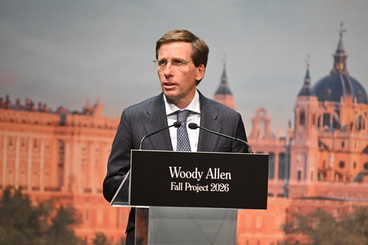 Director Woody Allen holds a press conference ahead of the filming of his new film in Madrid