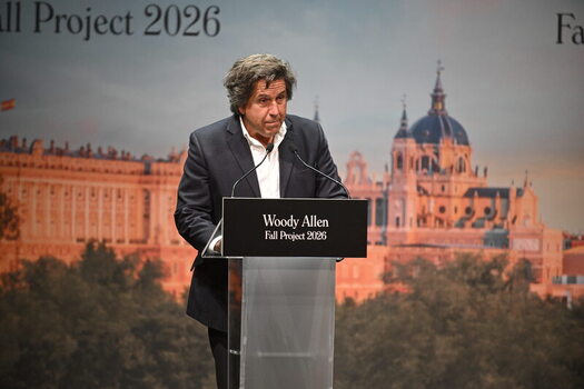 Director Woody Allen holds a press conference ahead of the filming of his new film in Madrid