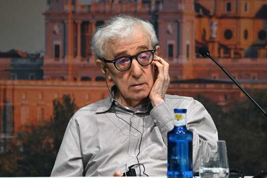 Director Woody Allen holds a press conference ahead of the filming of his new film in Madrid
