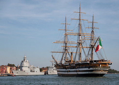 Venice VE Arrival Of The Amerigo Vespucci Venice VE Arrival Of The Amerigo Vespucci