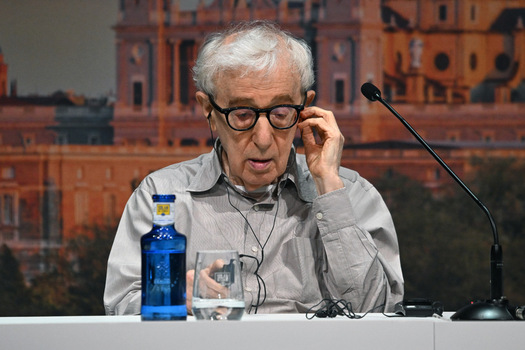 Director Woody Allen holds a press conference ahead of the filming of his new film in Madrid