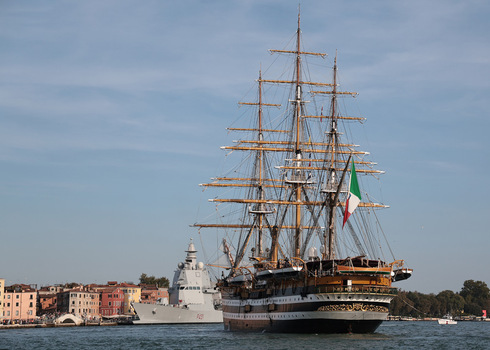 Venice VE Arrival Of The Amerigo Vespucci Venice VE Arrival Of The Amerigo Vespucci
