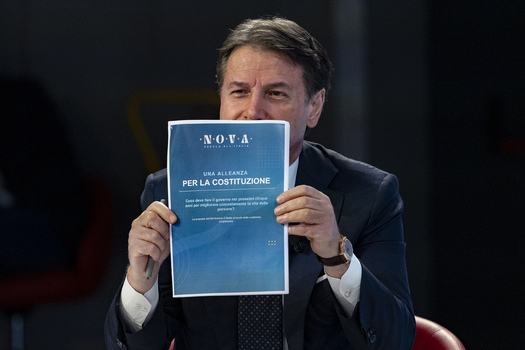 Giuseppe Conte Guest On The Television Show L Aria Che Tira Giuseppe Conte Guest On The Television Show L Aria Che Tira