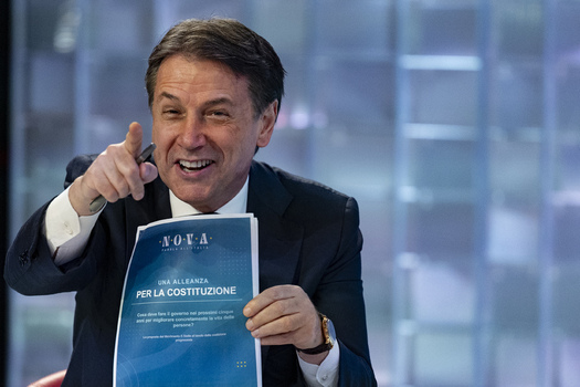 Giuseppe Conte Guest On The Television Show L Aria Che Tira Giuseppe Conte Guest On The Television Show L Aria Che Tira