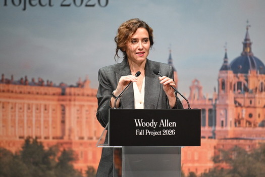Director Woody Allen holds a press conference ahead of the filming of his new film in Madrid