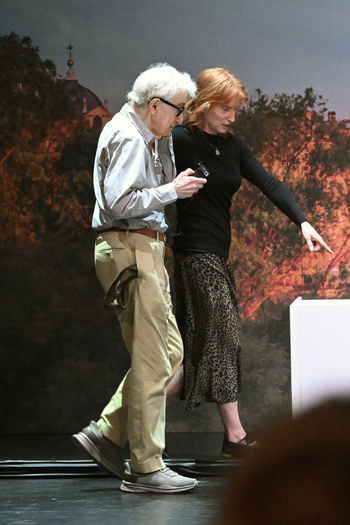 Director Woody Allen holds a press conference ahead of the filming of his new film in Madrid