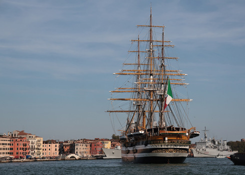 Venice VE Arrival Of The Amerigo Vespucci Venice VE Arrival Of The Amerigo Vespucci