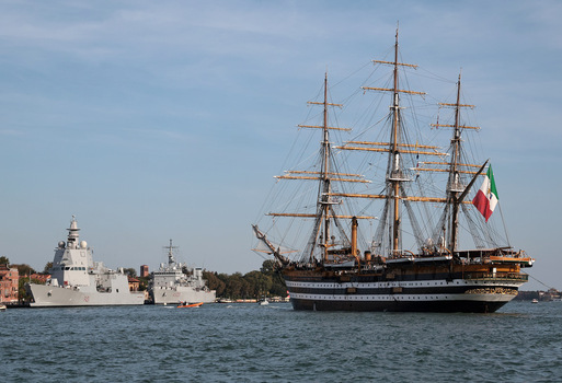 Venice VE Arrival Of The Amerigo Vespucci Venice VE Arrival Of The Amerigo Vespucci