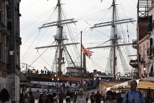 Venice VE Arrival Of The Amerigo Vespucci Venice VE Arrival Of The Amerigo Vespucci