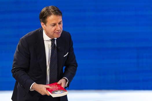 Giuseppe Conte Guest On The Television Show L Aria Che Tira Giuseppe Conte Guest On The Television Show L Aria Che Tira