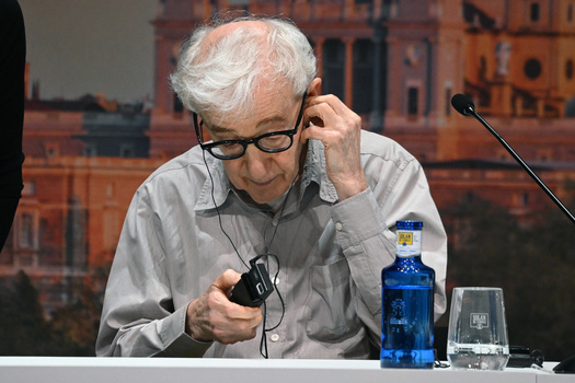 Director Woody Allen holds a press conference ahead of the filming of his new film in Madrid