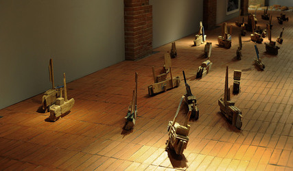 Installazione di Anne Clemence DeGrollee alla GAM di Palermo. Fotografie di Giulio Azzarello &copy;2017.