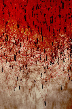 BIENNALE di VENEZIA padiglione giapponese. Foto di Giulio Azzarello &copy;2015 2016. Opera di Chiharu Shiota The KEY in the HAND .