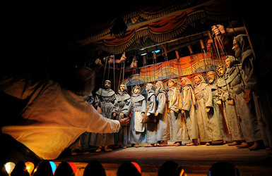 SAN FRANCESCO all Opera dei Pupi di Mimmo Cuticchio. Ogni momento fotografie di Giulio Azzarello &copy;2014.