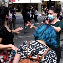 TEATRANTI che manifestano. Fotografie di Giulio Azzarello ©2020. TEATRANTI che manifestano. Fotografie di Giulio Azzarello ©2020.