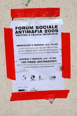 PEPPINO IMPASTATO e il suo mito. Fotografie di Giulio Azzarello ©2014.