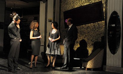 HAROLD PINTER drammaturgo inglese al teatro Candelai di Palermo. Fotografie di Giulio Azzarello ©2014. HAROLD PINTER drammaturgo inglese al teatro Candelai di Palermo. Fotografie di Giulio Azzarello ©2014.