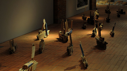 Installazione di Anne Clemence DeGrollee alla GAM di Palermo. Fotografie di Giulio Azzarello &copy;2017.