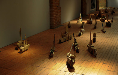 Installazione di Anne Clemence DeGrollee alla GAM di Palermo. Fotografie di Giulio Azzarello &copy;2017.