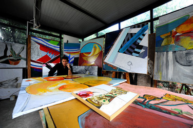 GUIDO BARAGLI artista pittore. Fotografie di Giulio Azzarello &copy;2014.