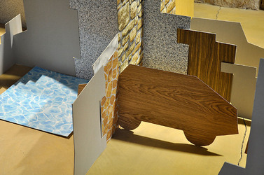 ANNE CLEMENCE de GROLEE e una sua installazione. Fotografie di Giulio Azzarello &copy;2014.