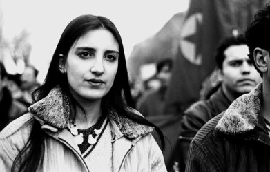 MANIFESTAZIONE per la pace nel curdistan turco. Fotografie di Giulio Azzarello &copy;2014.