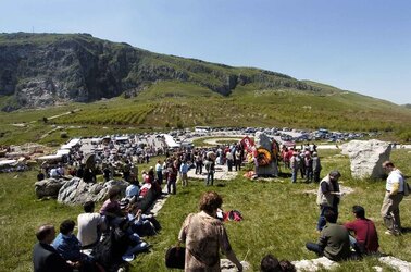 PORTELLA della Ginestra in Sicilia. Fotografie di Giulio Azzarello &copy;2014.