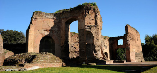 LE TERME DI CARACALLA a Roma visioni panoramiche o particolari. Fotografie di Giulio Azzarello &copy;2014.