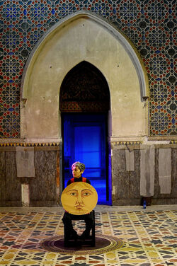 Mimmo Cuticchio in un suo spettacolo. Fotografie di Giulio Azzarello &copy;2017.