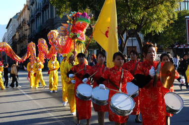 CAPODANNO CINESE panoramiche e particolari. Fotografie di Giulio Azzarello &copy;2014.