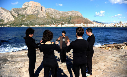 DARIO FERRARI E NINA LOMBARDINO attori italiani. Fotografie di Giulio Azzarello &copy;2014.