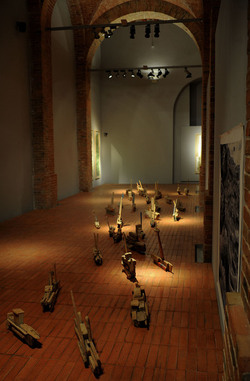 Installazione di Anne Clemence DeGrollee alla GAM di Palermo. Fotografie di Giulio Azzarello &copy;2017.