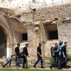 GIACOMO CUTICCHIO e il suo ensemble musicale. Fotografie di Giulio Azzarello &copy;2014.
