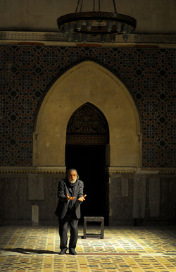 Mimmo Cuticchio in un suo spettacolo. Fotografie di Giulio Azzarello &copy;2017.