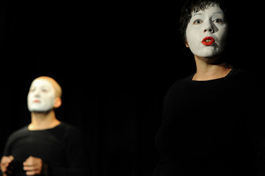 DARIO FERRARI E NINA LOMBARDINO attori italiani. Fotografie di Giulio Azzarello &copy;2014.