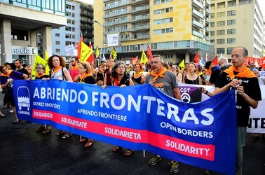 MIGRANTI manifestazione. Fotografie di Giulio Azzarello &copy;2018.