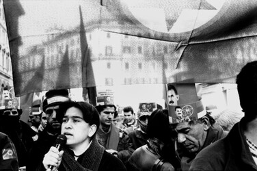 MANIFESTAZIONE per la pace nel curdistan turco. Fotografie di Giulio Azzarello &copy;2014.