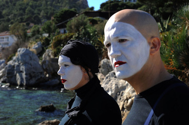 DARIO FERRARI E NINA LOMBARDINO attori italiani. Fotografie di Giulio Azzarello &copy;2014.